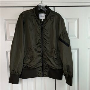 10 Crosby Derek Lam Olive Bomber Jacket Women’s L Excellent Condition